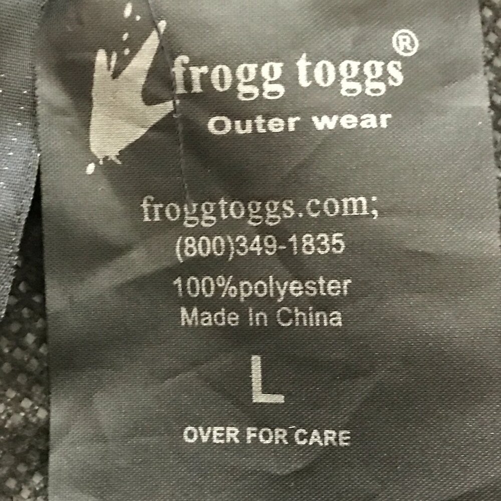 Frog Toggs Toadskinz Reflective Pants Men L Black Zip Pockets Waterproof Hunting - Picture 7 of 14